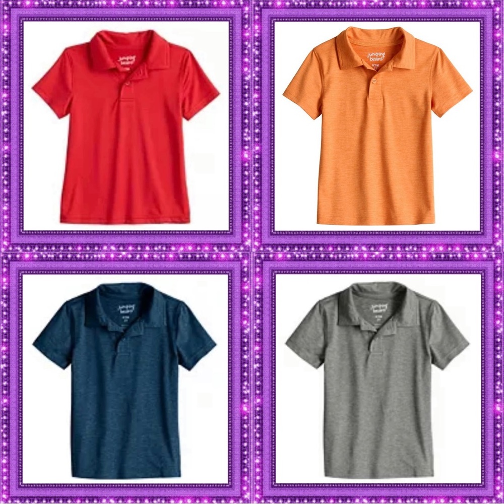 🌟Lot of 4🌟 JUMPING BEANS Baby Boys Polo Shirts Clothes Set/Bundle